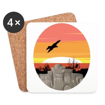 Feel nature - Feel the Nature - Coasters (set of 4) - white - Front