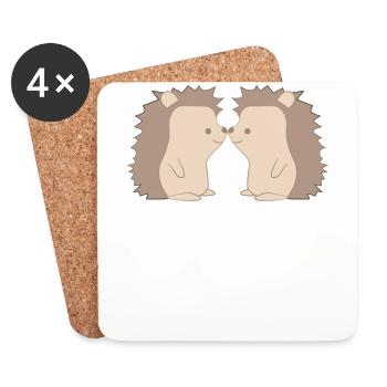 Igel - Igelliebhaber - Igelfan - Hedgie - Niedlich - Untersetzer (4er-Set) - Weiß - Vorne