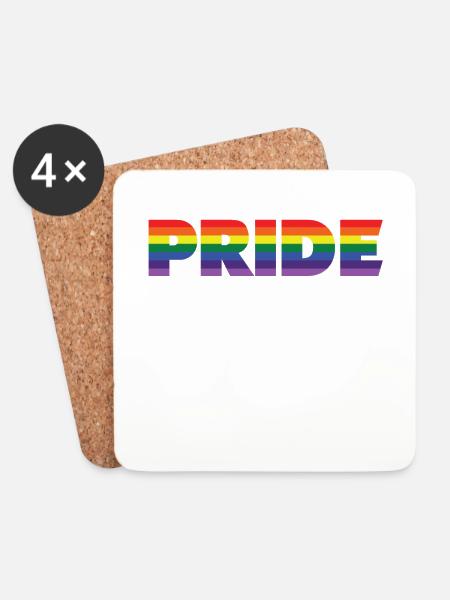 Pride CSD - Untersetzer (4er-Set) - Weiß