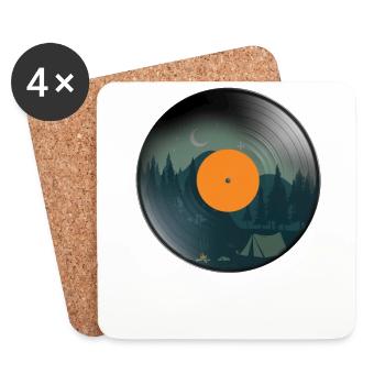 Vintage Vinyl - Coasters (set of 4) - white - Front