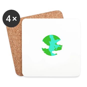 Earth rotation teacher teacher graduation gift - Coasters (set of 4) - white - Front