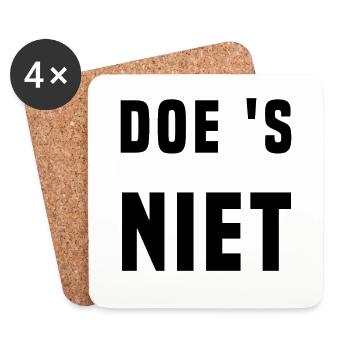 DO NOT DO (Funny text) - Coasters (set of 4) - white - Front