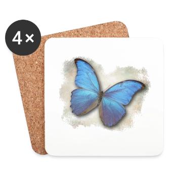 Schmetterling - Butterfly - Untersetzer (4er-Set) - Weiß - Vorne