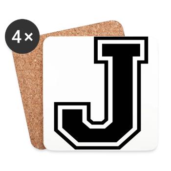 j - Untersetzer (4er-Set) - Weiß - Vorne