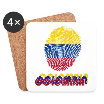 COLOMBIA, COLUMBIA DNA FINGERPRINT - Coasters (set of 4) - white - Front
