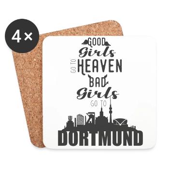 Dortmund - Dessous de verre (lot de 4) - blanc - Devant