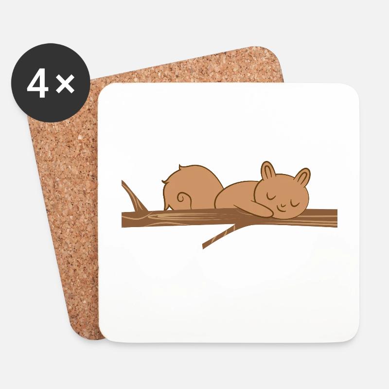 Squirrel - squirrel fan - squirrel - Coasters (set of 4) - white