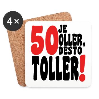 Plus Le Plus Beau 50 - Dessous de verre (lot de 4) - blanc - Devant