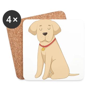 Labrador Gelb - Untersetzer (4er-Set) - Weiß - Vorne