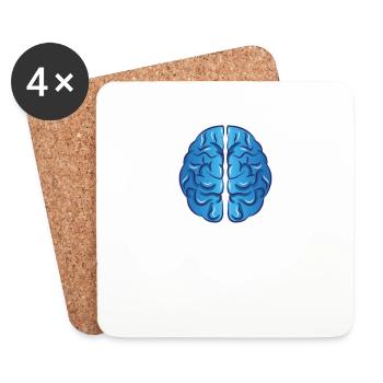 I love brains neurology neurologist gift - Coasters (set of 4) - white - Front