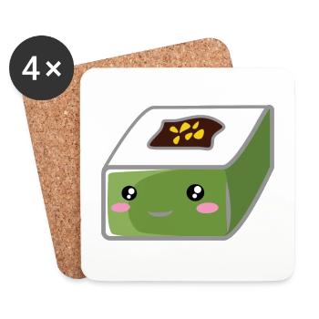 Square sushi - Coasters (set of 4) - white - Front