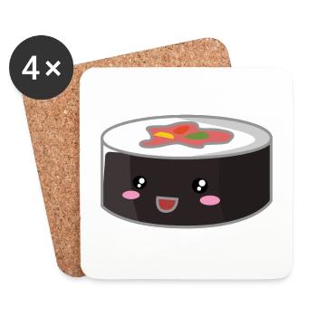 Sushi Roll / Rice / Japan - Coasters (set of 4) - white - Front