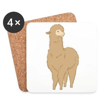alpaca - Coasters (set of 4) - white - Front