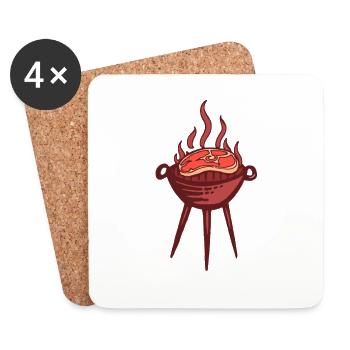 grill - Coasters (set of 4) - white - Front