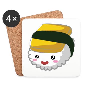 sushi6Se deflate 1 - Dessous de verre (lot de 4) - blanc - Devant