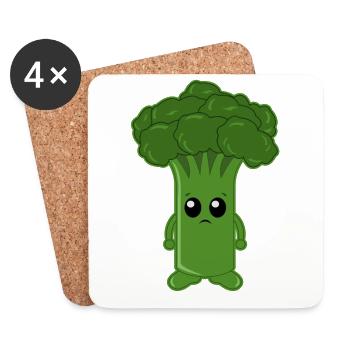 Sad Brocolli - Untersetzer (4er-Set) - Weiß - Vorne