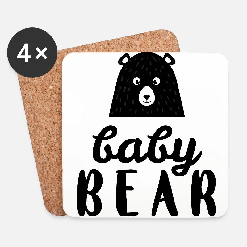 Baby Bear - Geschenkidee - Untersetzer (4er-Set) - Weiß