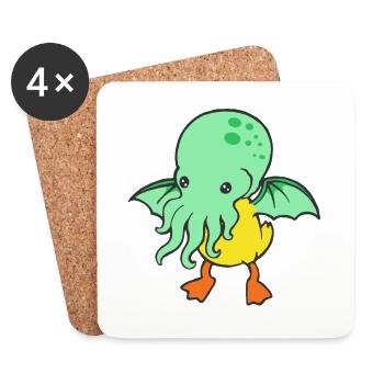 Mutated ducklings - Coasters (set of 4) - white - Front