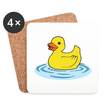 rubber duck - Coasters (set of 4) - white - Front