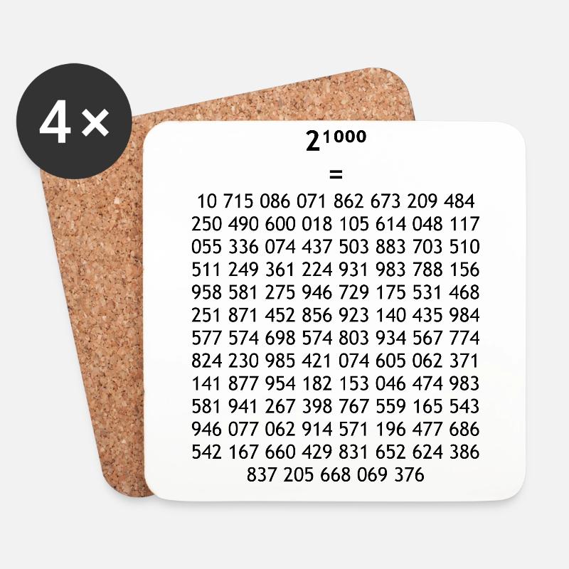Mathe - Untersetzer (4er-Set) - Weiß