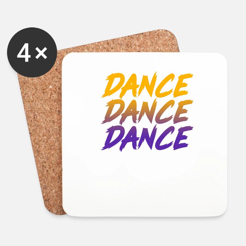 Dance Dance Dance Shirt - Untersetzer (4er-Set) - Weiß