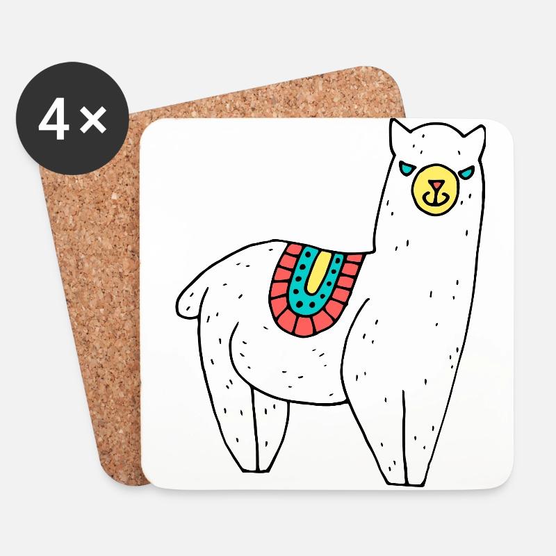 alpaca - Coasters (set of 4) - white