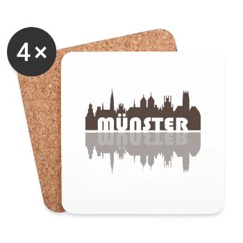 Muenster Skyline | gift - Coasters (set of 4) - white - Front