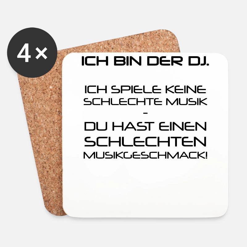 DJ - Untersetzer (4er-Set) - Weiß