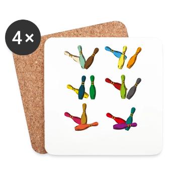 bowling - Coasters (set of 4) - white - Front
