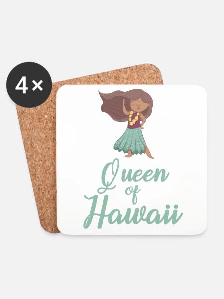 Königin von Hawaii - Untersetzer (4er-Set) - Weiß