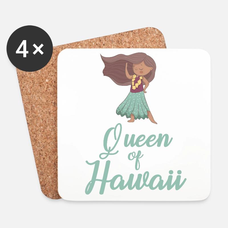 Königin von Hawaii - Untersetzer (4er-Set) - Weiß