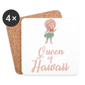 Hawaï - Dessous de verre (lot de 4) - blanc - Devant
