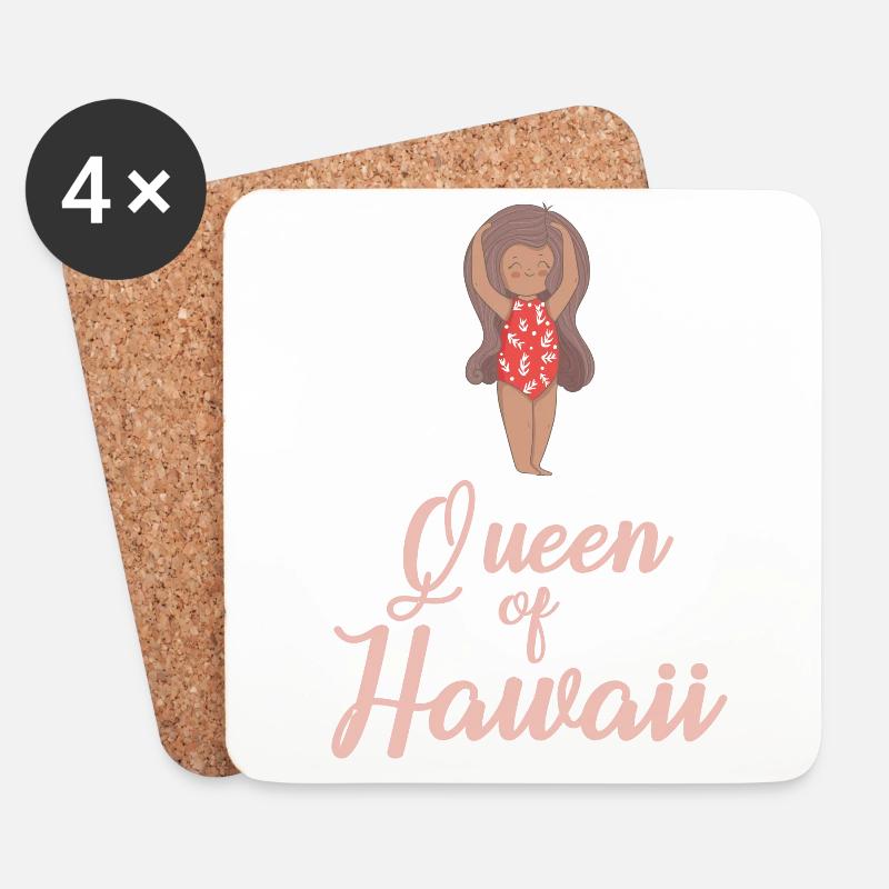 Hawaii - Untersetzer (4er-Set) - Weiß