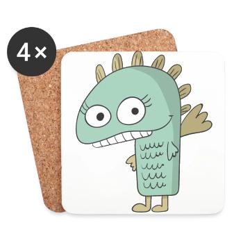 monster - Coasters (set of 4) - white - Front
