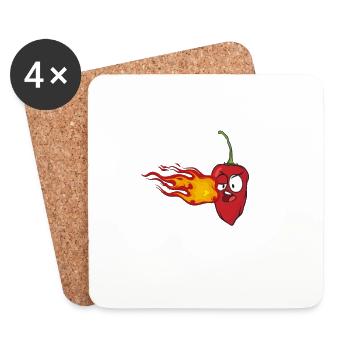 Reason chili always habanero gift gift idea - Coasters (set of 4) - white - Front