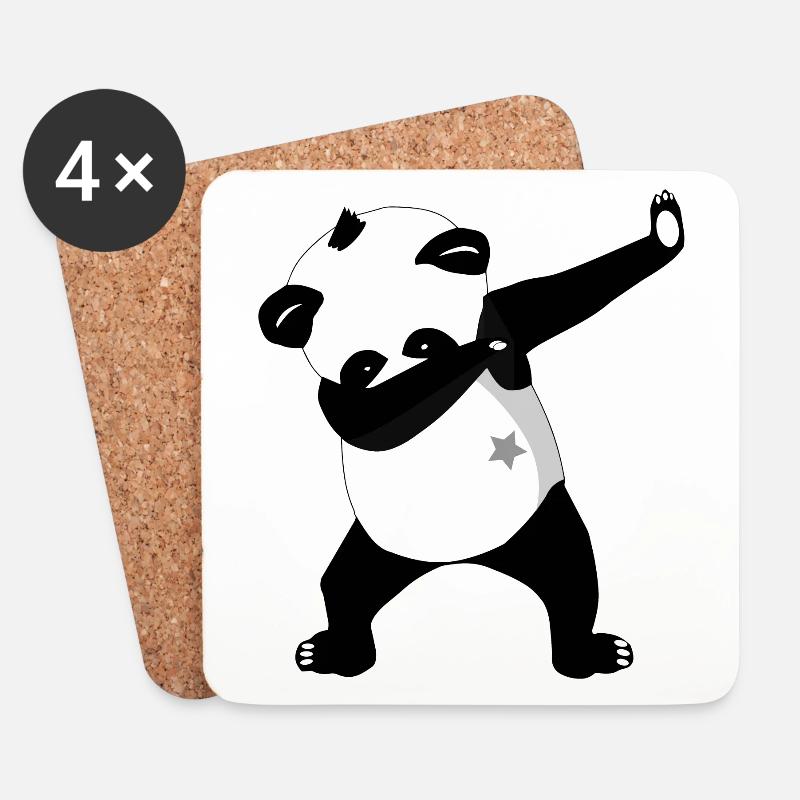 Dabbing Panda Panda dabt - Untersetzer (4er-Set) - Weiß