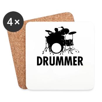 Drummer - Coasters (set of 4) - white - Front