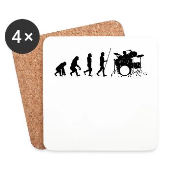 drummer - Coasters (set of 4) - white - Front