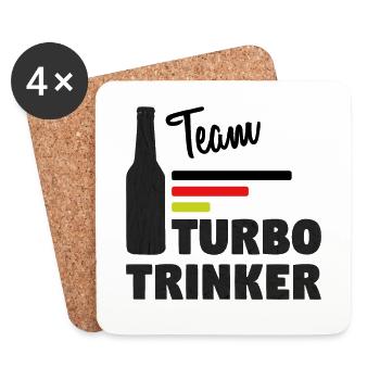 Team Turbo Trinker German - Untersetzer (4er-Set) - Weiß - Vorne