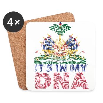 Haiti Haitian Stolz DNA Im Blut I Geschenk - Untersetzer (4er-Set) - Weiß - Vorne