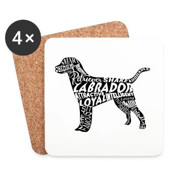 Labrador - Untersetzer (4er-Set) - Weiß - Vorne