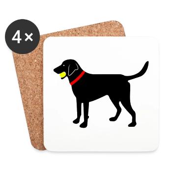 Labrador - Untersetzer (4er-Set) - Weiß - Vorne