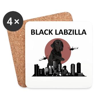 schwarz Labzilla - Untersetzer (4er-Set) - Weiß - Vorne