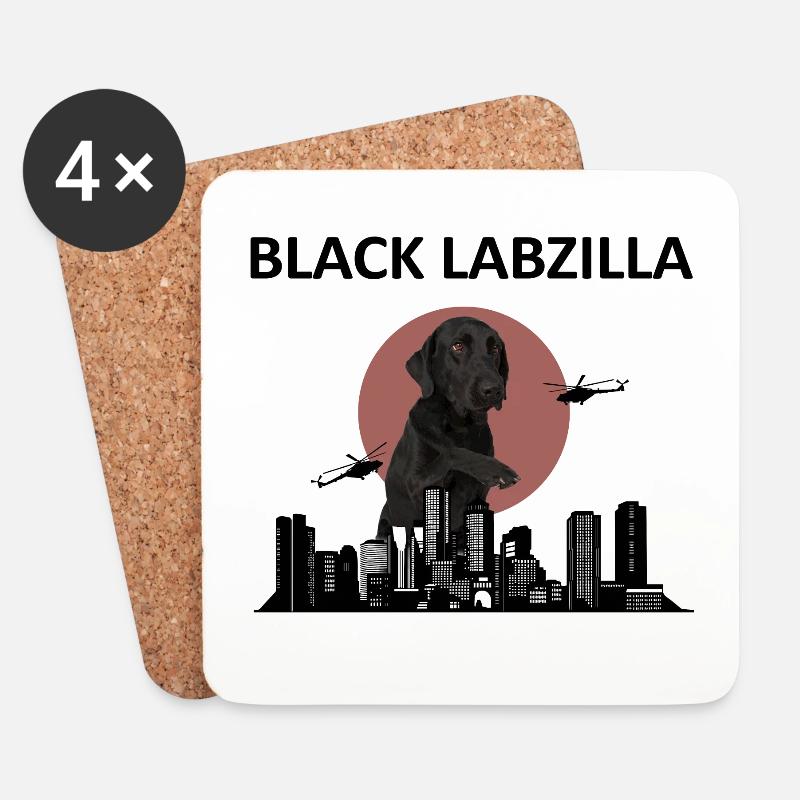 schwarz Labzilla - Untersetzer (4er-Set) - Weiß