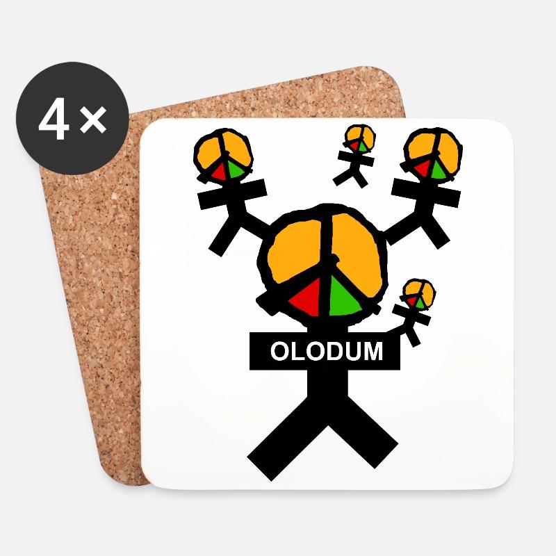 OLODUM - Untersetzer (4er-Set) - Weiß