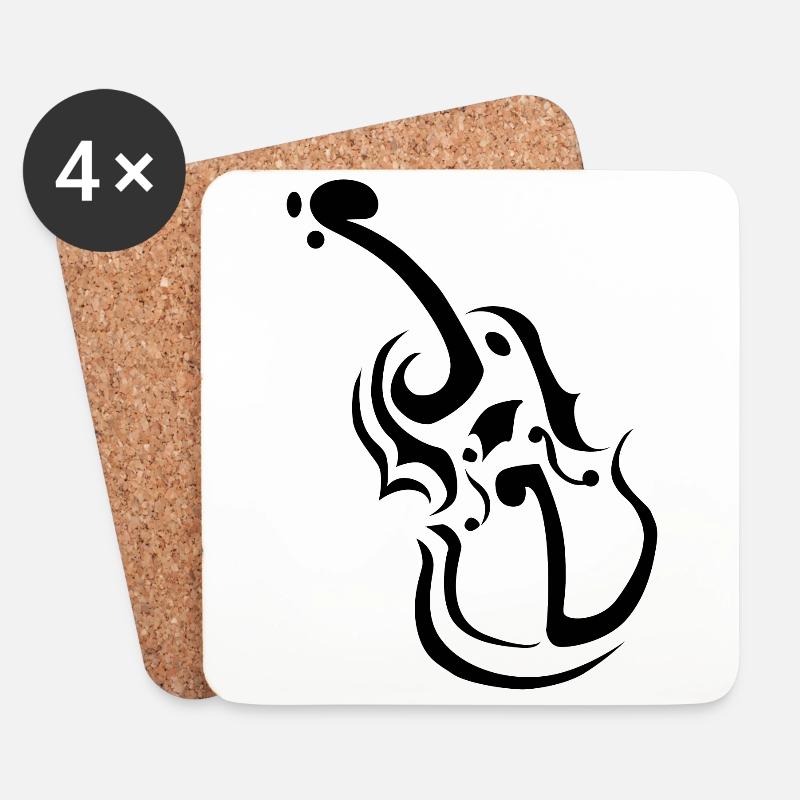 Violin Clipart Notes - Untersetzer (4er-Set) - Weiß