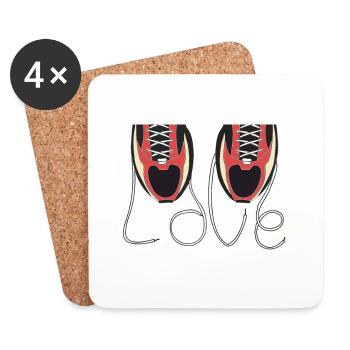 Love Running - Coasters (set of 4) - white - Front
