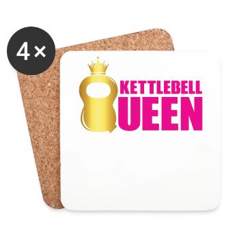 Kettlebell Queen Swing Fitness Gym Training - Coasters (set of 4) - white - Front