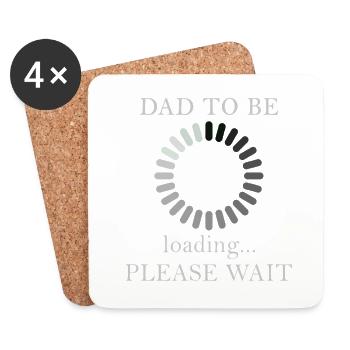 Dad-to-Be Laden ... - Untersetzer (4er-Set) - Weiß - Vorne