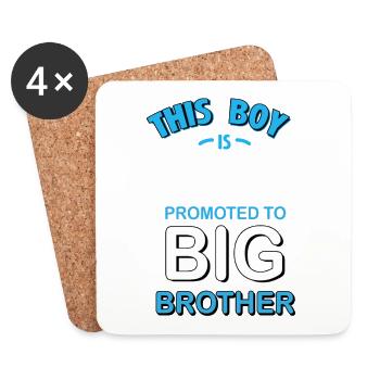 This boy is first promotion to the Big Brother - Coasters (set of 4) - white - Front